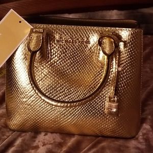 Gold Michael Kors bag